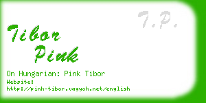 tibor pink business card